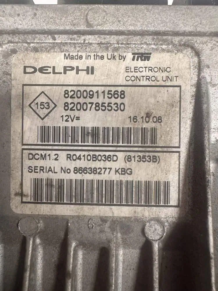 8200911568-2 Centralina Motore Dacia Sandero 1.5 dCi (50kw) - 8200911568