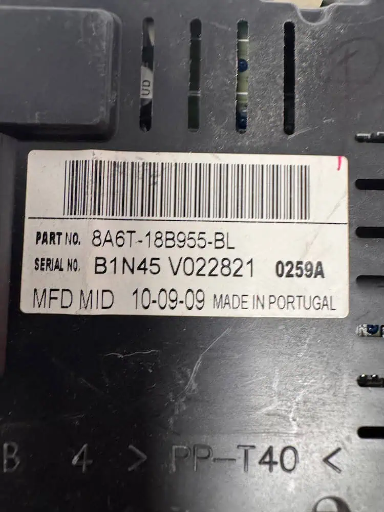 8A6T18B955BL-2 Display Multifunzione Ford Fiesta 1.4 Diesel (50kw) - 8A6T18B955BL