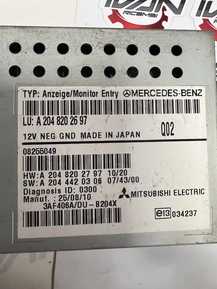 Display/Navigatore Mercedes-Benz GLK 2.2 CDI (125kw) - A2048202697