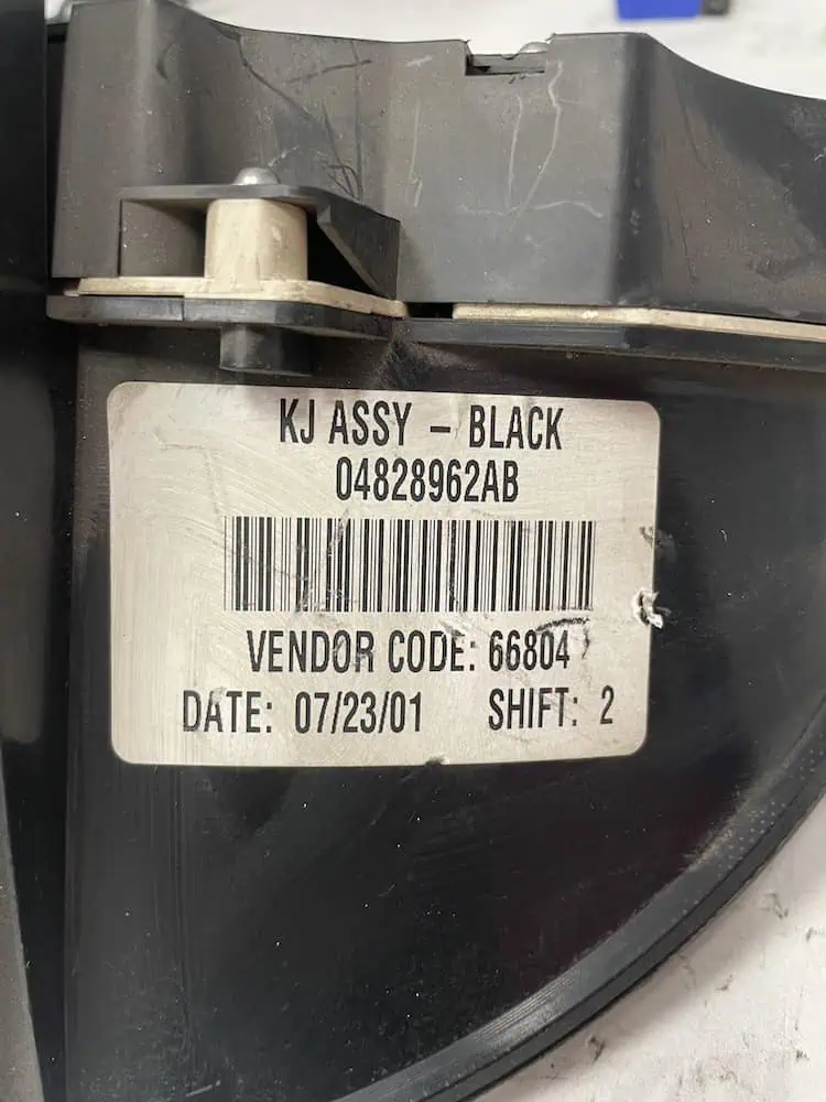 04828962AB-2 Quadro Strumenti Jeep Cherokee 2.5 CRD 4x4 (105kw) - 04828962AB