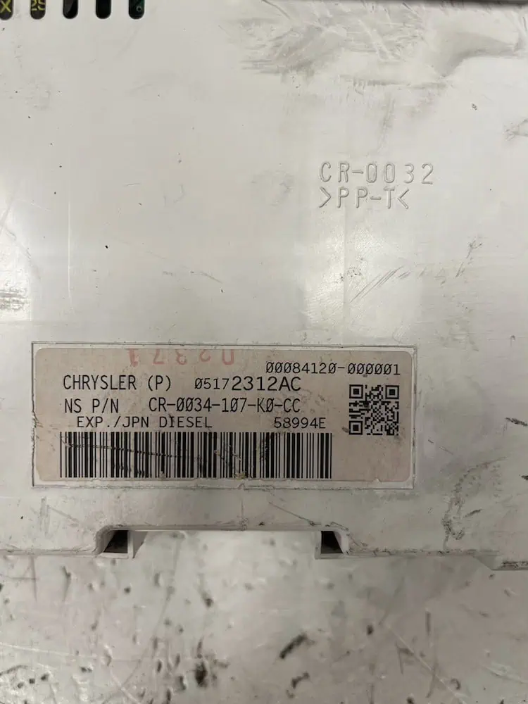 Quadro Strumenti Jeep Grand Cherokee 3.0 CRD 4x4 (160kw) - 05172312AC