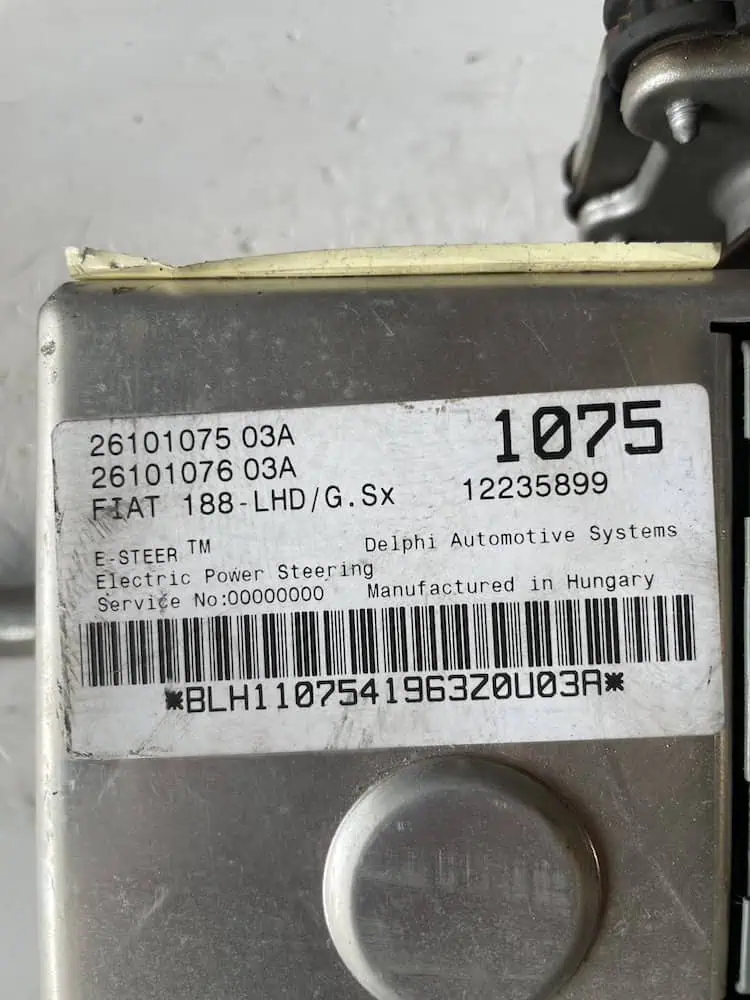Piantone Sterzo Elettrico Fiat Punto 188 1.3 MJT (51kw) - 26101075