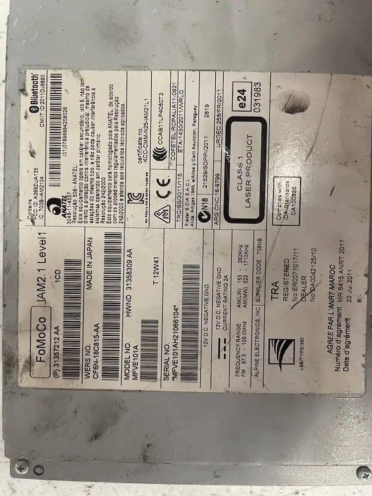 Autoradio/Lettore CD Volvo V40 2.0 (110kw) – 31357212AA