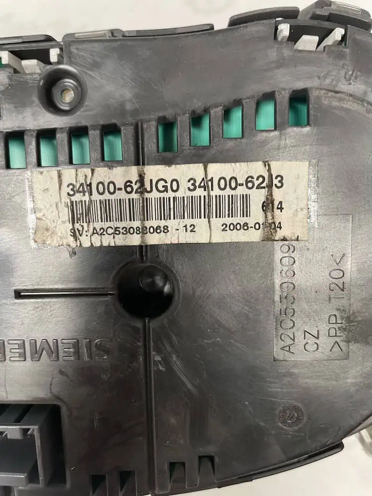 Quadro Strumenti Suzuki Swift III 1.3 DDIS (51kw) – 3410062JG0
