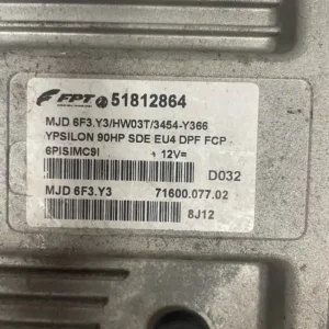 Centralina Motore Lancia Ypsilon 1.3 MJT (66kw) – 51812864