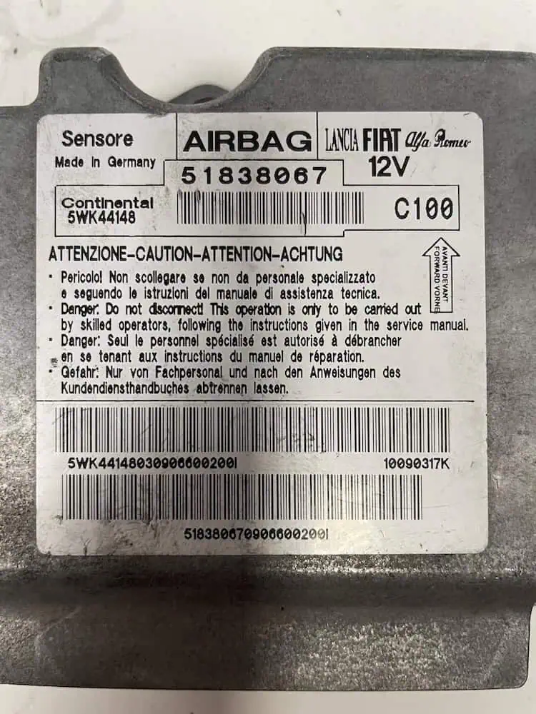 51838067-2 Centralina Airbag Fiat Grande Punto 1.3 MJT (66kw) – 51838067