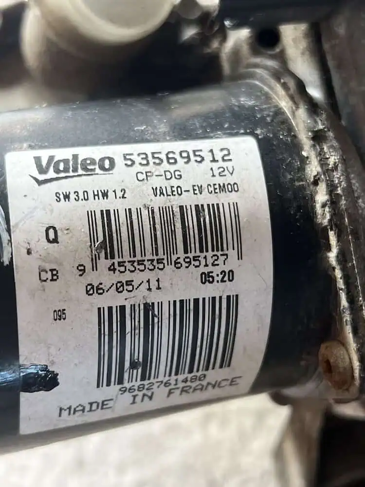 Motorino Tergicristallo Anteriore Citroen C5 2.0 16V HDI (120kw) – 53569512