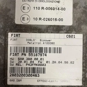 Centralina Motore Fiat Doblo 1.6 Bifuel/Metano (76kw) – 55187974