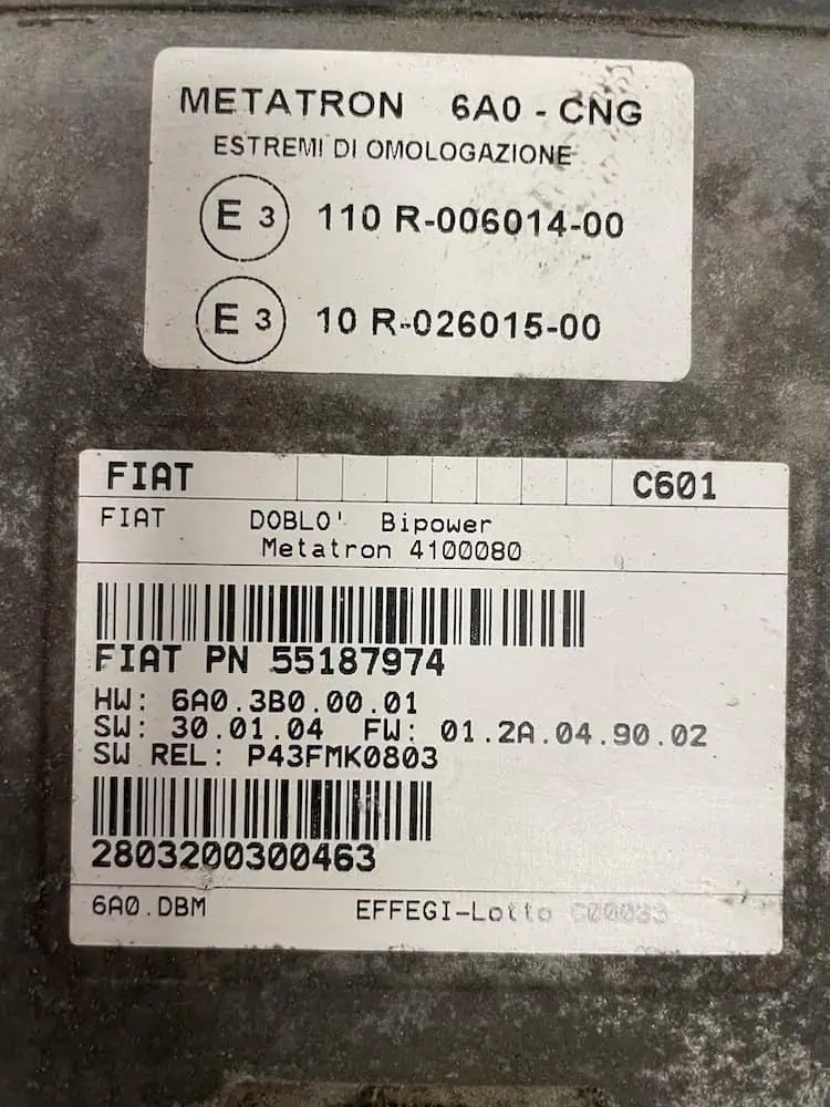 Centralina Motore Fiat Doblo 1.6 Bifuel/Metano (76kw) – 55187974