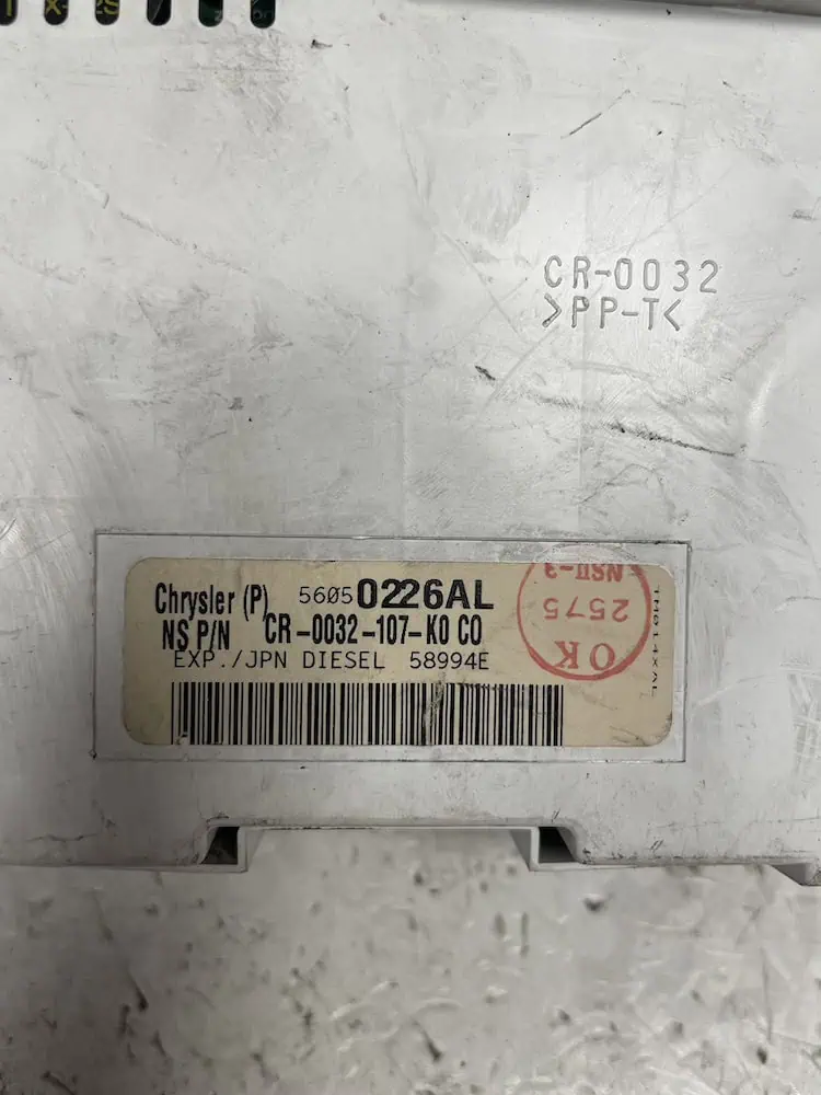 56050226AL-2 Quadro Strumenti Jeep Grand Cherokee 3.0 Diesel 4x4 (160kw) - 56050226AL