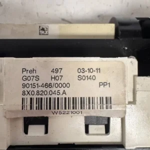 8X0820045A-2 Comando Clima Audi A1 1.4 16V TSI (90kw) – 8X0820045A