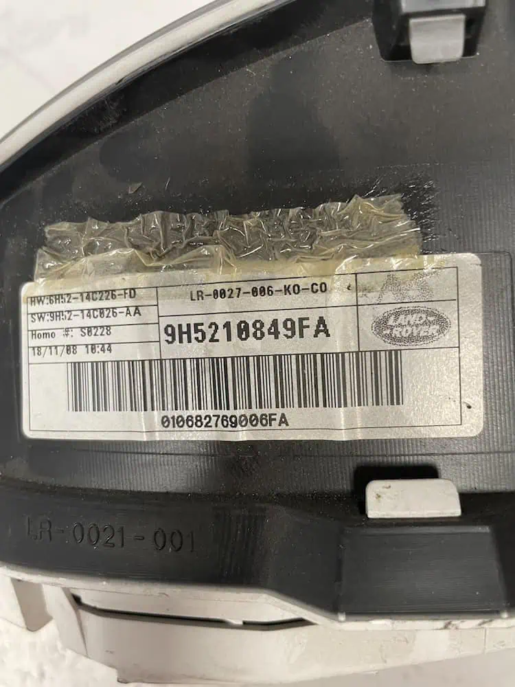 9H5210849FA-2 Quadro Strumenti Land Rover Freelander 2.2 TD4 Diesel (112kw) – 9H5210849FA