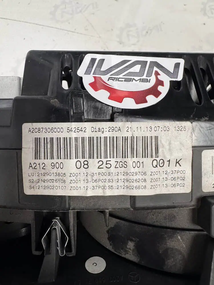 Quadro Strumenti Mercedes-Benz Classe E 220 CDI (120kw) – A2129000825