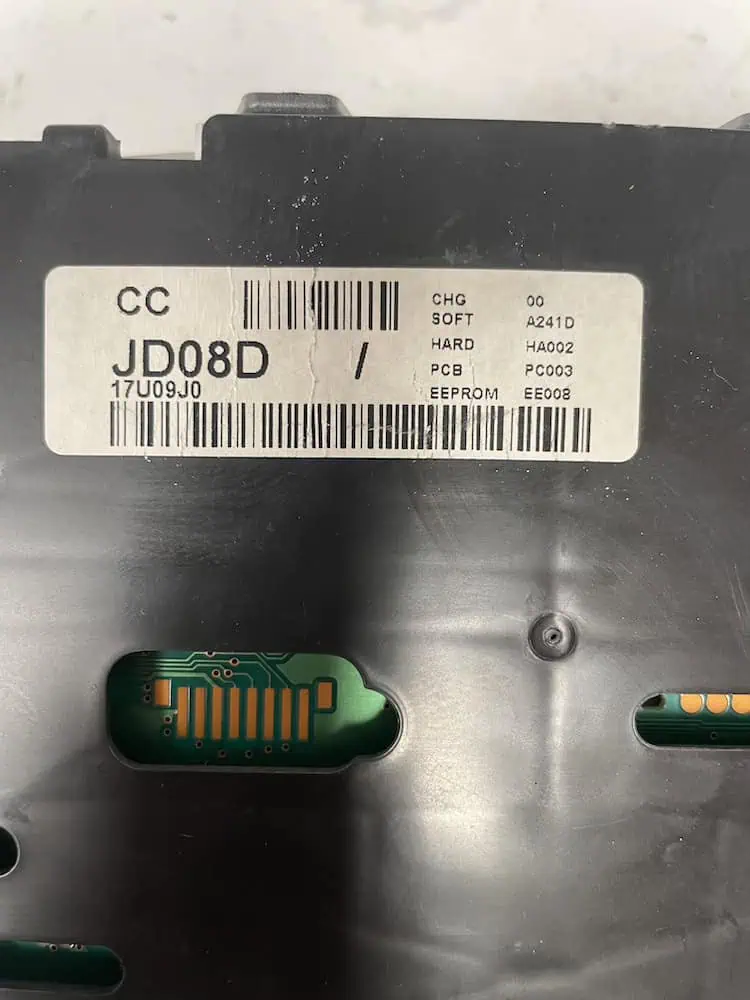 JD08D-2 Quadro Strumenti Nissan Qashqai (J10) 1.5 dCi (76kw) – JD08D