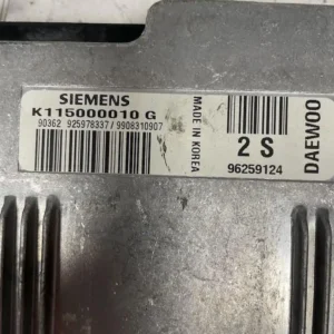 Centralina Motore Chevrolet (Daewoo) Matiz 0.8 Benzina (37kw) – K115000010G