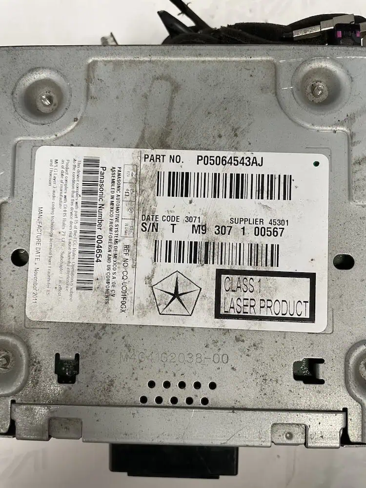 Autoradio/Navigatore Fiat Freemont 2.0 MJT (125kw) – P05064543AJ