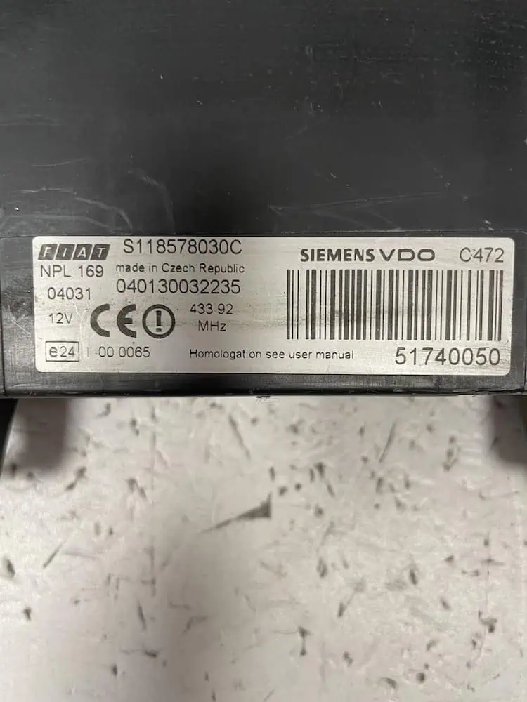 Centralina Body Computer Fiat Panda 1.2 Benzina (44kw) – S118578030C