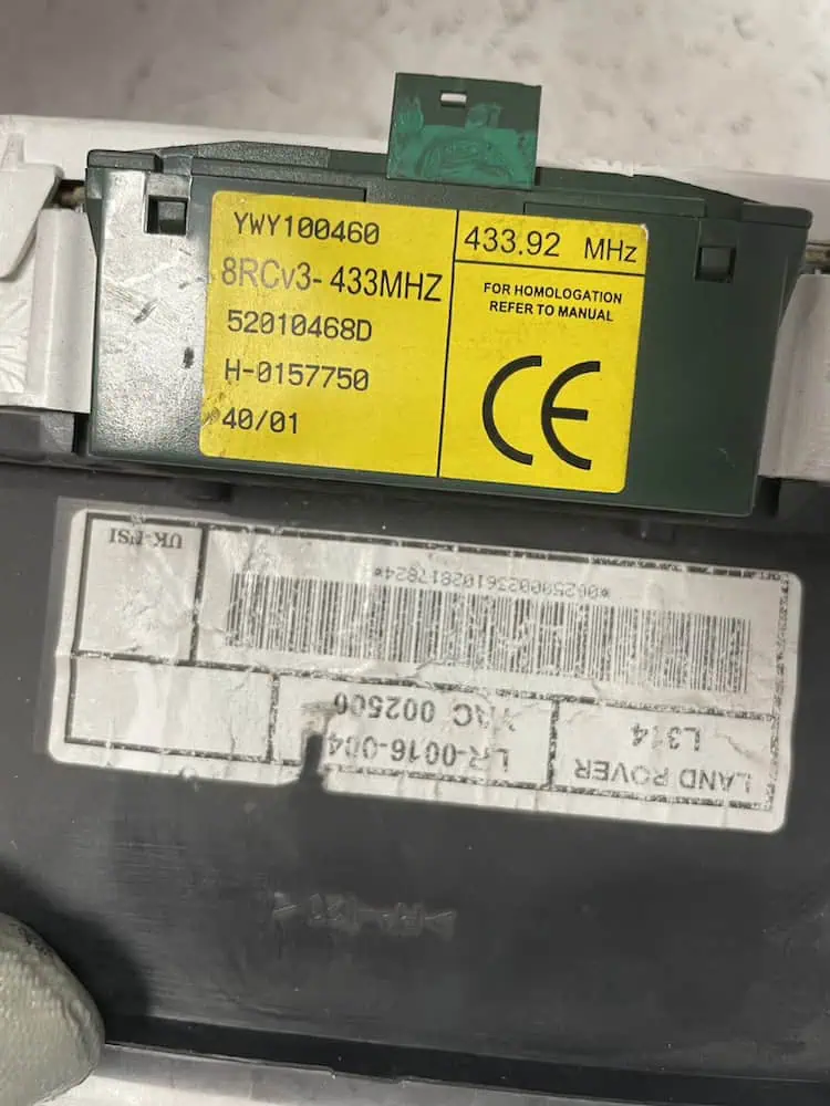 YWY100460-2 Quadro Strumenti Land Rover Freelander I 2.0 Diesel 4x4 (72kw) – YWY100460