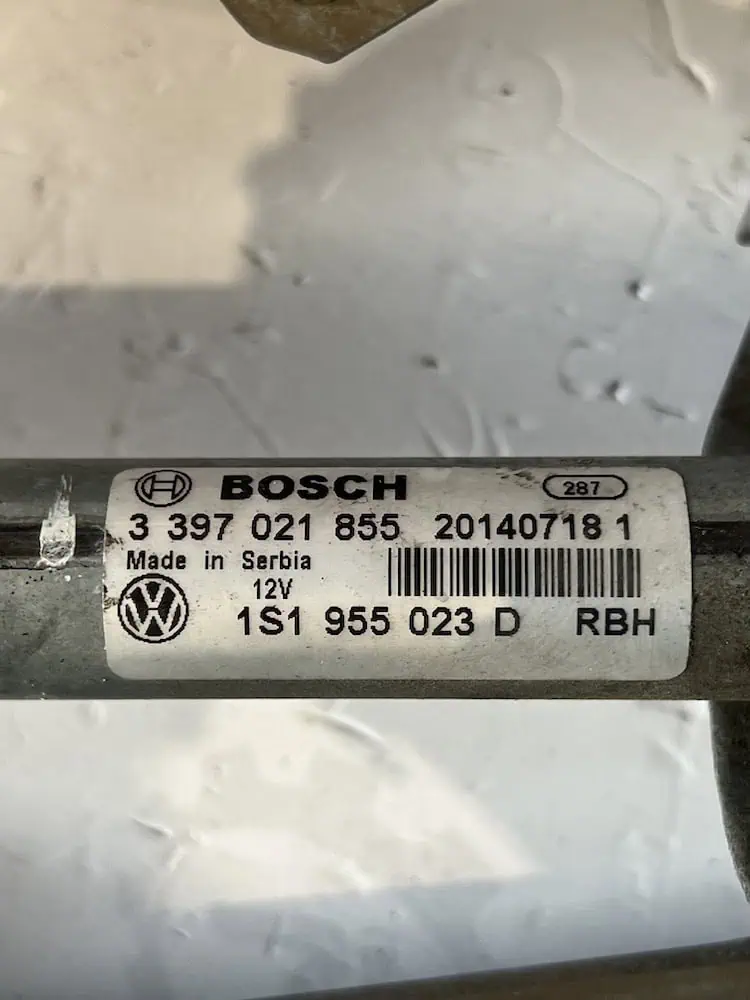 Motorino Tergicristallo Anteriore Volkswagen Up 1.0 Benzina (2011 >) – 3397021855