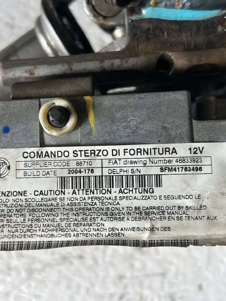 46833923-2 Piantone Sterzo Elettrico (EPS) Fiat Punto 188 1.3 MJT (03-10) – 46833923