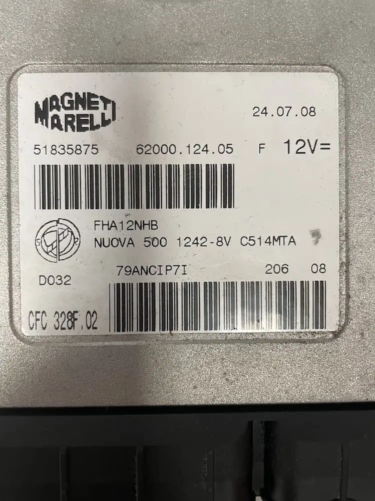 Centralina Motore Fiat 500 1.2 Benzina (2008 >) - 51835875