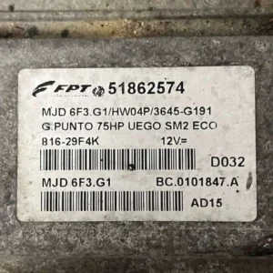 Centralina Motore Fiat Grande Punto 1.3 16V MJT (09-12) – 51862574