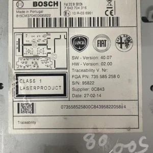 7643704316-2 Autoradio Fiat 500 1.2 8V (07-14) – 7643704316