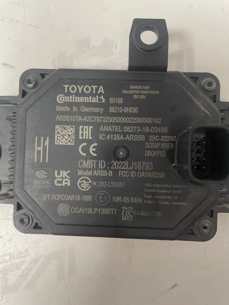 Sensore Radar Anticollisione Toyota Aygo 1.0 12V (2021 >) – 882100H030