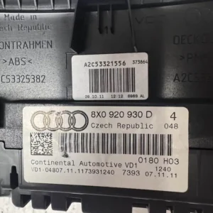 Quadro Strumenti Audi A1 2.0 TDI (105kw) – 8X0920930D