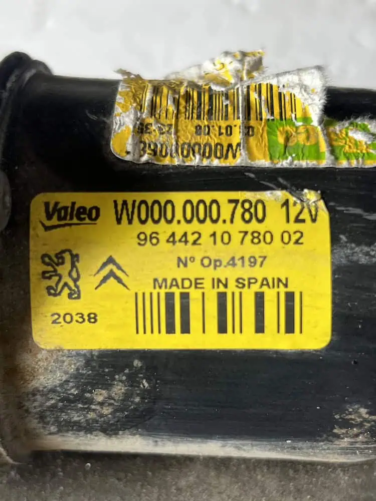 Motorino Tergicristallo Anteriore Peugeot Partner 1.6 HDi (05-08) – 964421078002
