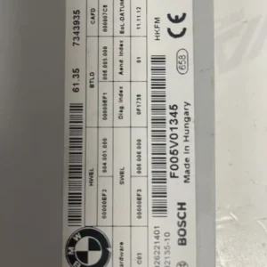 F005V01345-2 Centralina Comfort Bmw Serie 3 Touring 316d (85kw) - F005V01345
