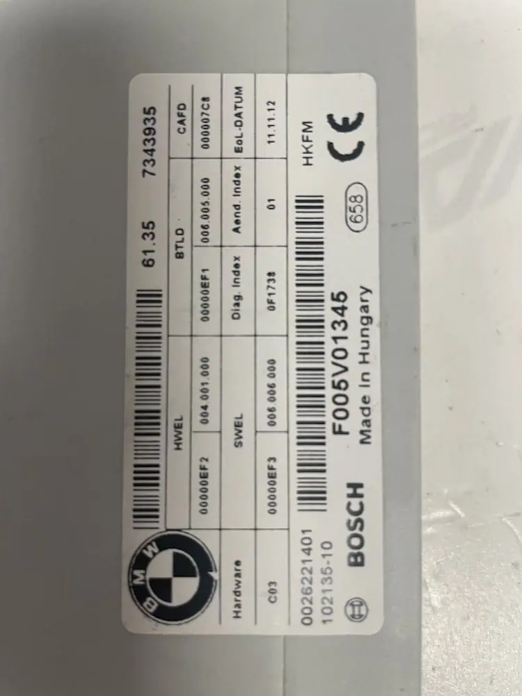 F005V01345-2 Centralina Comfort Bmw Serie 3 Touring 316d (85kw) - F005V01345