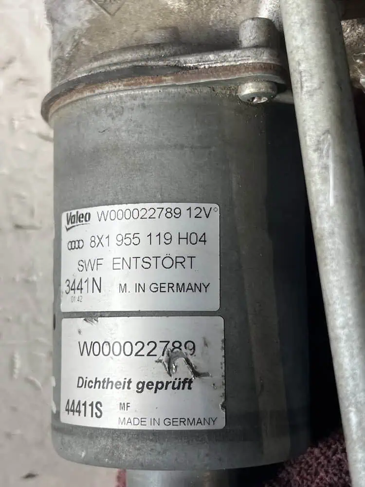 Motorino Tergicristallo Anteriore Audi A1 1.4 TDI (66kw) – W000022789
