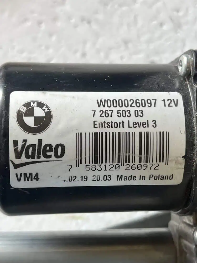 Motorino Tergicristallo Anteriore Bmw Serie 3 320d (11-15) – W000026097