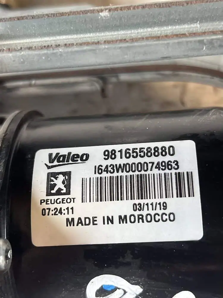 Motorino Tergicristallo Anteriore Opel Combo E 1.5 CDTi (2018 >) – W000083924